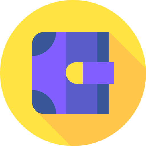 財布 Flat Circular Flat icon