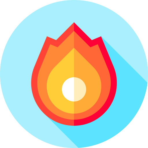 Fuego Flat Circular Flat icono