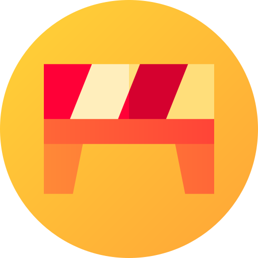 Barrier Flat Circular Gradient icon