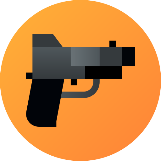 Gun Flat Circular Gradient icon