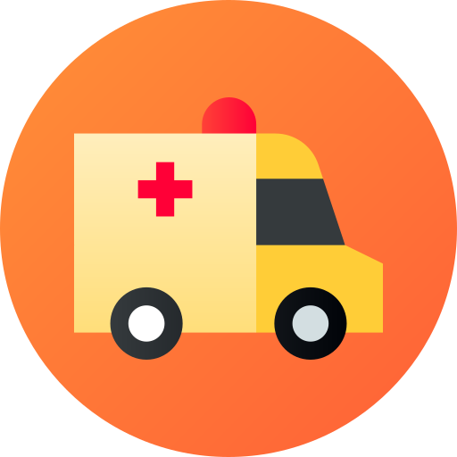 krankenwagen Flat Circular Gradient icon