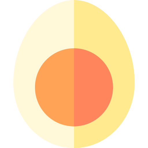 삶은 달걀 Basic Straight Flat icon