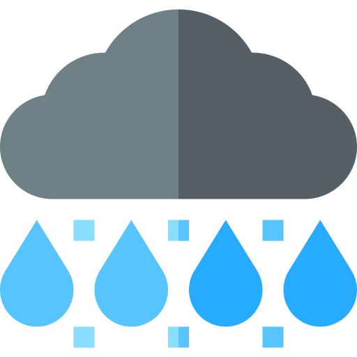 Precipitación Basic Straight Flat icono