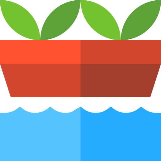 Hydroponic gardening Basic Straight Flat icon
