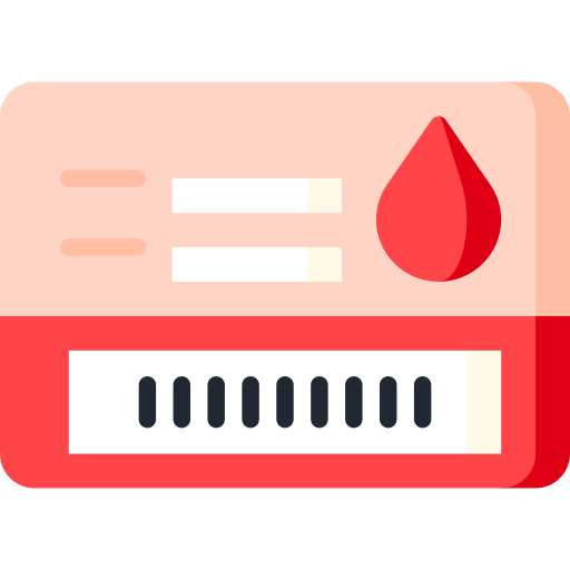 carte de donneur de sang Special Flat Icône