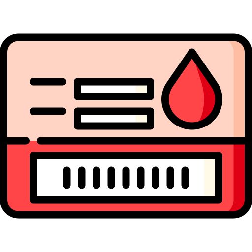 carta del donatore di sangue Special Lineal color icona