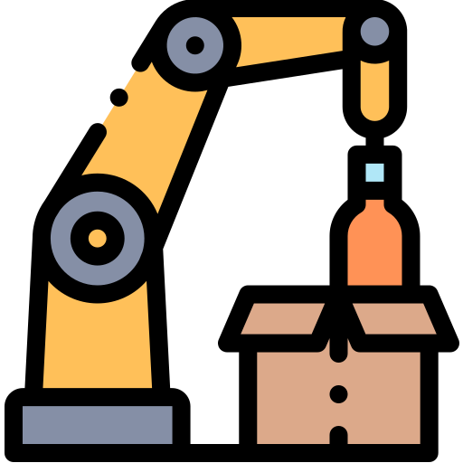 Robotic arm Detailed Rounded Lineal color icon