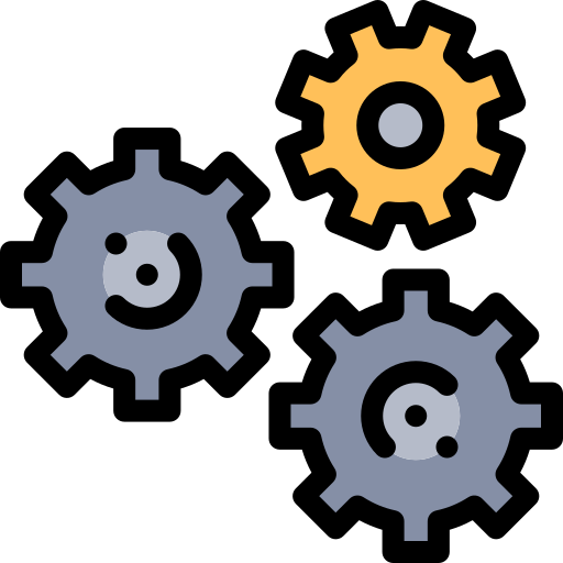 Gears Detailed Rounded Lineal color icon