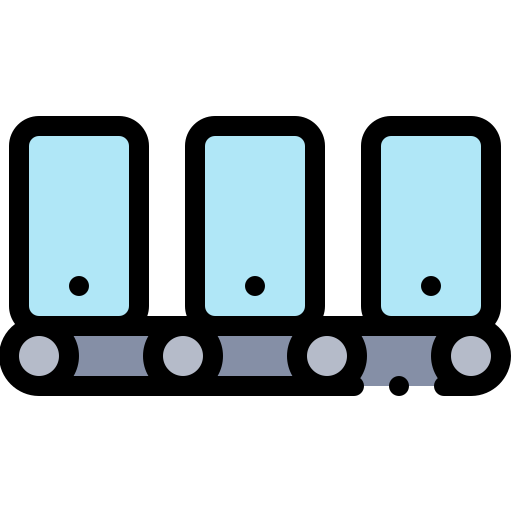 Conveyor Detailed Rounded Lineal color icon