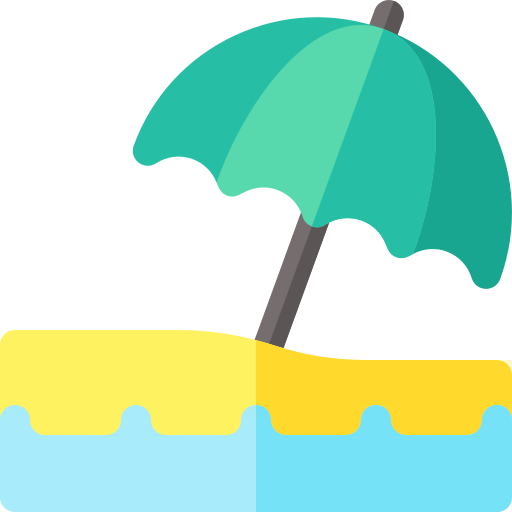 Пляж Basic Rounded Flat иконка
