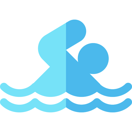 pływanie Basic Rounded Flat ikona