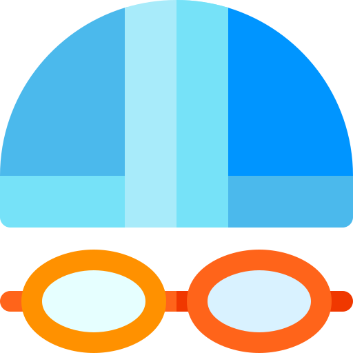 okulary do basenu Basic Rounded Flat ikona