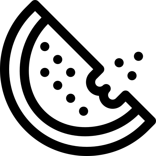 Melancia Basic Rounded Lineal Ícone