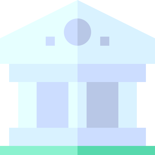 palacio de justicia Basic Straight Flat icono