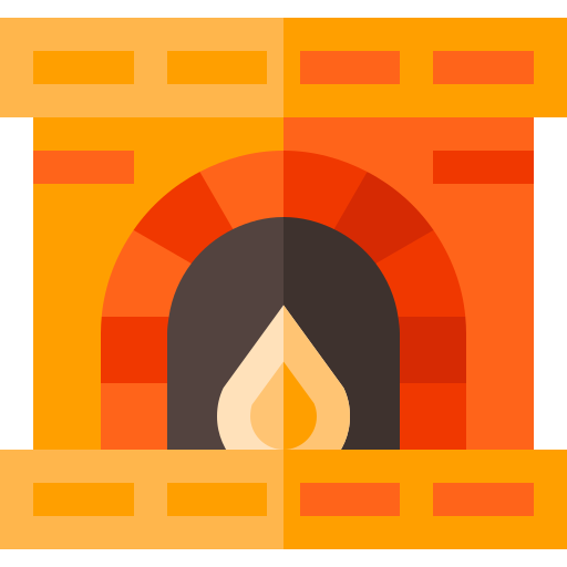 Fireplace Basic Straight Flat icon
