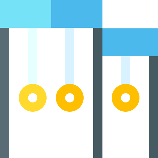 Gymnastic rings Basic Straight Flat icon