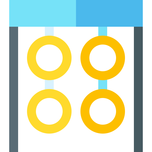 Gymnastic rings Basic Straight Flat icon