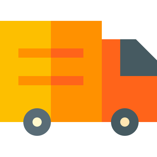 vrachtwagen Basic Straight Flat icoon