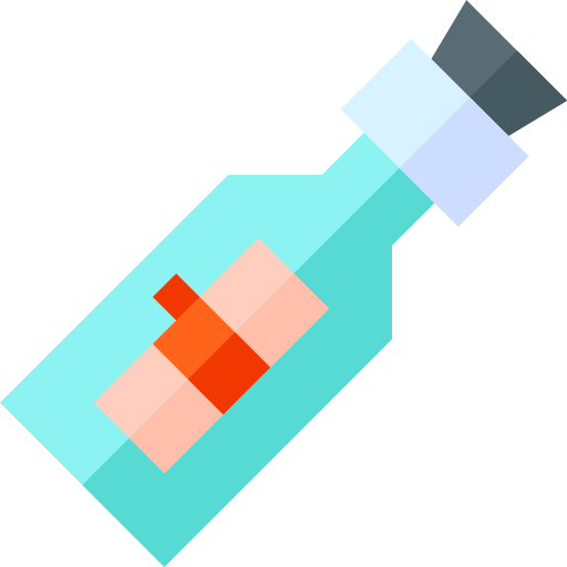 Message in a bottle Basic Straight Flat icon