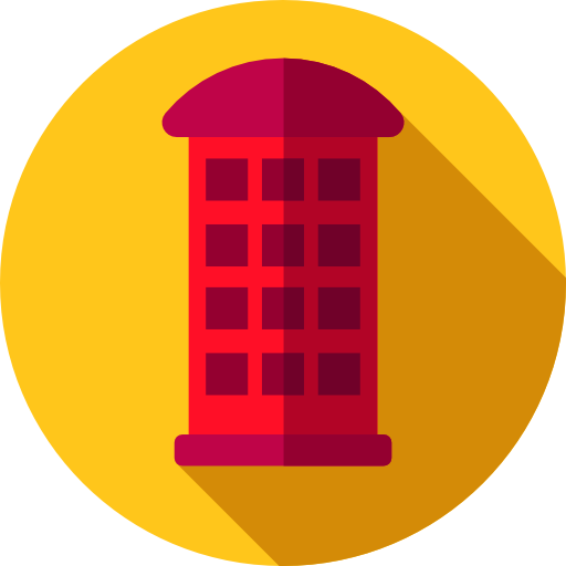 telefonzelle Flat Circular Flat icon