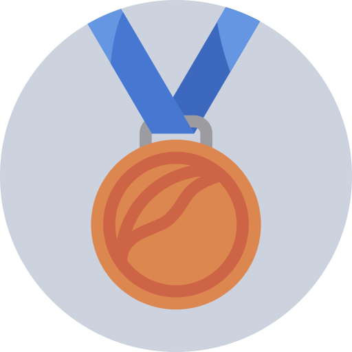bronzen medaille Special Flat icoon