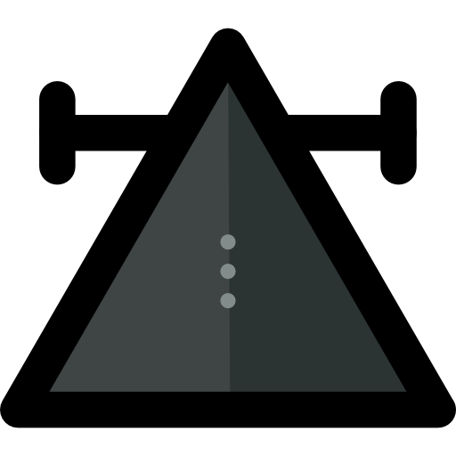 driehoek Roundicons Flat icoon