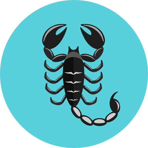 scorpion Roundicons Circle flat Icône