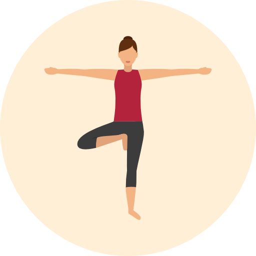 yoga Roundicons Circle flat icon