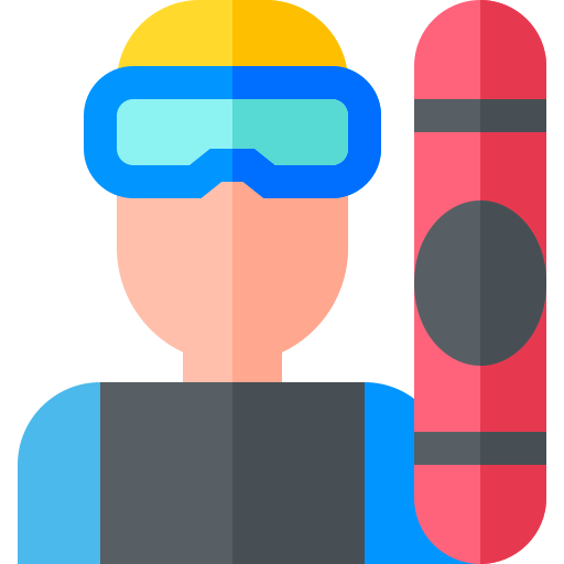 snowboarder Basic Straight Flat icon