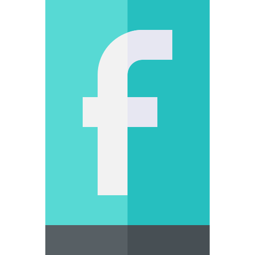 facebook Basic Straight Flat icoon