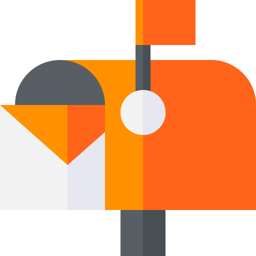 Mailbox Basic Straight Flat icon