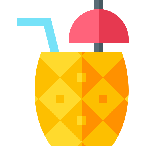 Piña colada Basic Straight Flat icon