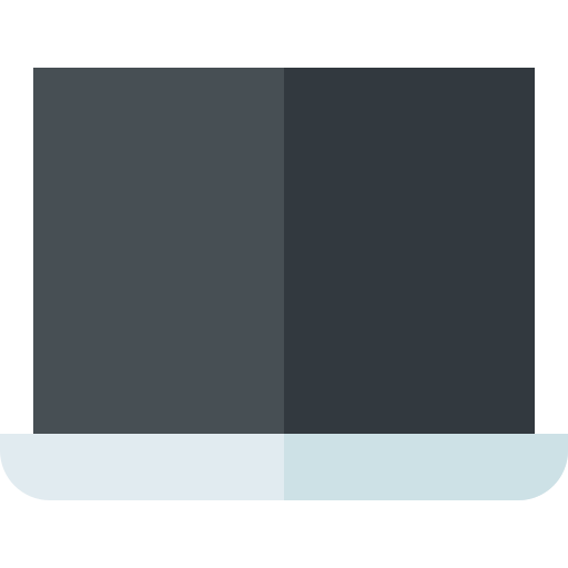 laptop Basic Straight Flat icoon