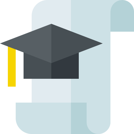 Graduación Basic Straight Flat icono