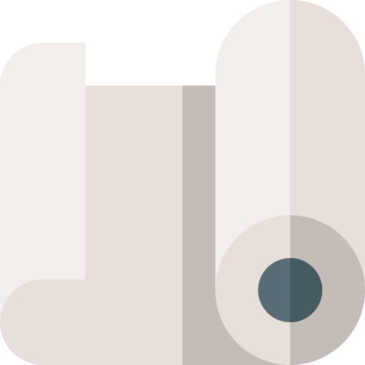 Paper roll Basic Straight Flat icon