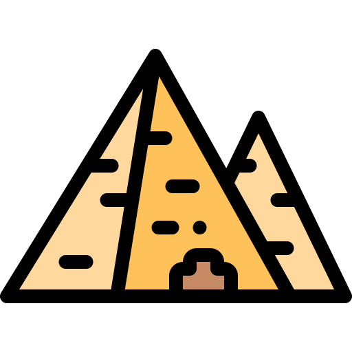 piramida Detailed Rounded Lineal color ikona