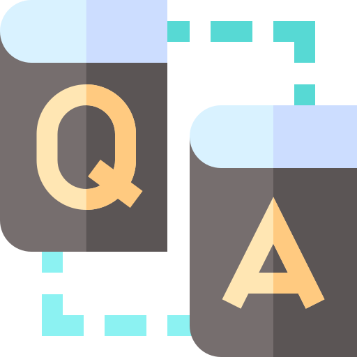 q &amp; a Basic Straight Flat icon