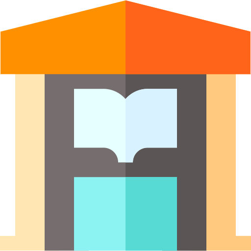 Biblioteca Basic Straight Flat icono