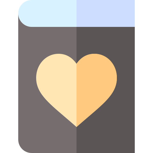 Novela romántica Basic Straight Flat icono