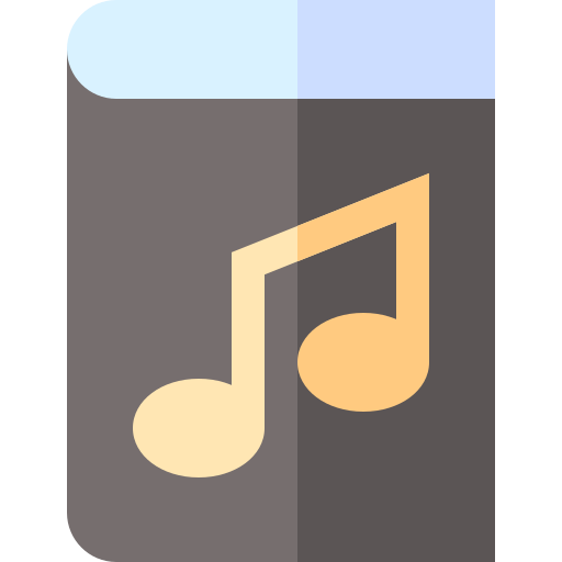 Music book Basic Straight Flat icon