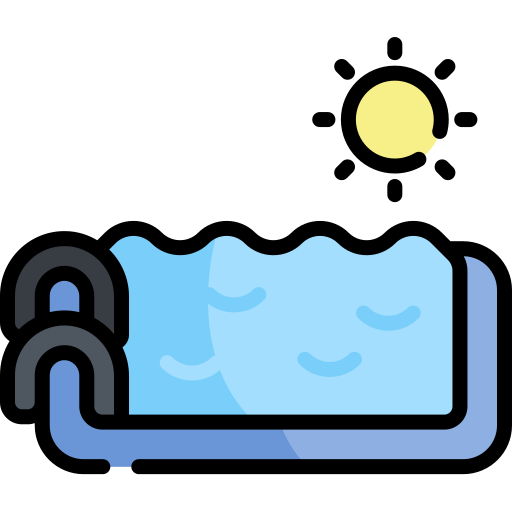 Swimming pool Kawaii Lineal color icon