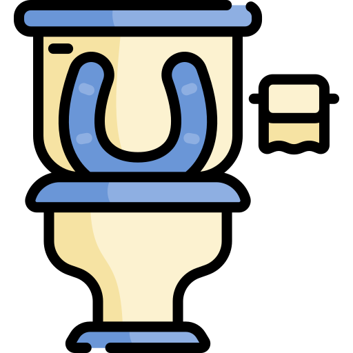 toilet Kawaii Lineal color icoon