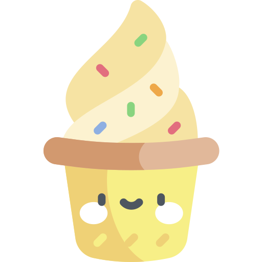Ice cream Kawaii Flat icon