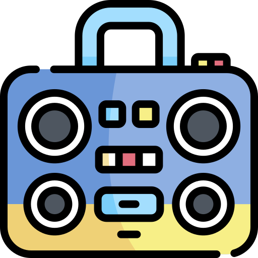 ラジカセ Kawaii Lineal color icon