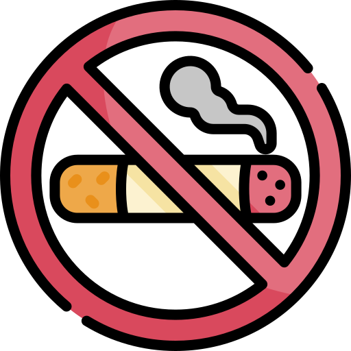 niet roken Kawaii Lineal color icoon