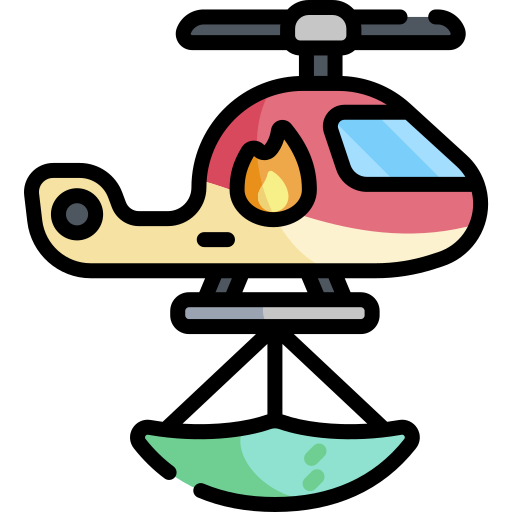 helikopter Kawaii Lineal color icoon