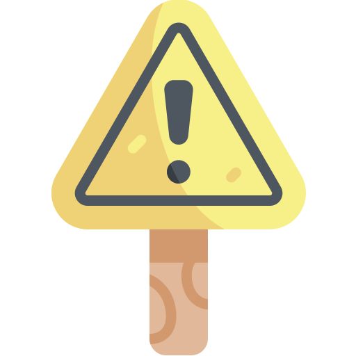 Warning Kawaii Flat icon