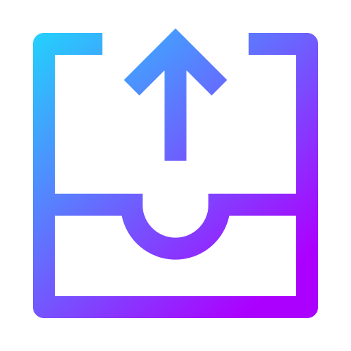 Inbox Generic gradient outline ikon