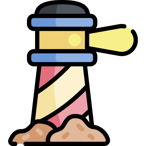 灯台 Kawaii Lineal color icon