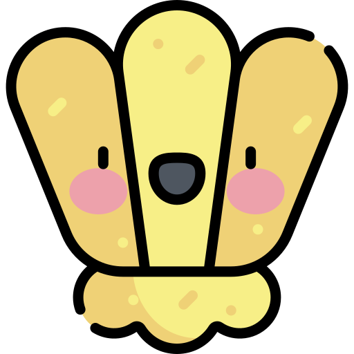 Cáscara Kawaii Lineal color icono